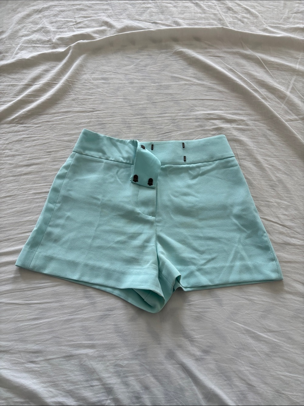 Alice + Olivia High-Waist Mint Tailored Shorts